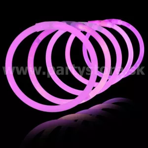 Náramok svietiaci - FUNGLOW - ružový, 200 x 5 mm, balenie 15 kusov
