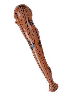 Kyjak nafukovací - PRAVEK - hnedý s čiernymi detailmi dreva, 50 cm, gumený