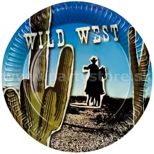 Taniere - WILD WEST - priemer 23 cm, bal. 6 ks, papier