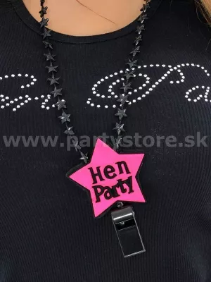 Píšťalka - HEN NIGHT - mix vzorov, plast