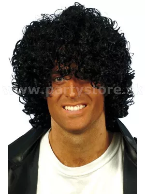 Parochňa - 60s - 70s AFRO - čierna, mokrý vzhľad, pánska