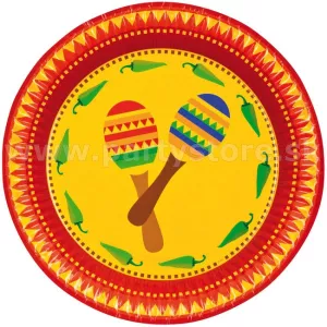 Taniere - MEXICAN FIESTA - priemer 23 cm, bal. 6 ks, papier