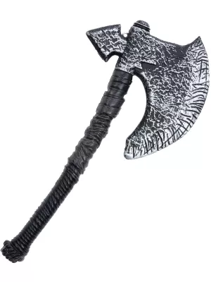 Sekera bojová - VIKING - čierno šedá, dĺžka 50 cm, plast