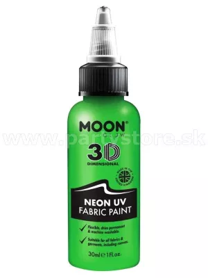 Farba na textil - NEON UV MOON - ZELENÁ, svieti pri UV, 30 ml
