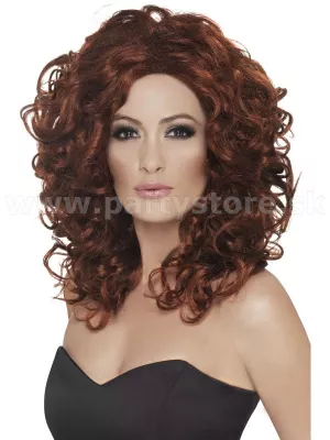 Parochňa - SITCOM STAR - gaštanová dlhá 60 cm s kučerami, dámska