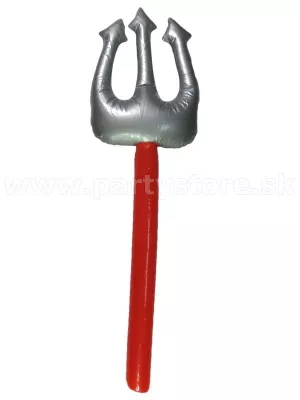 Trojzubec nafukovací - SYMBOL OF LUCIFER - červeno strieborný, 68cm