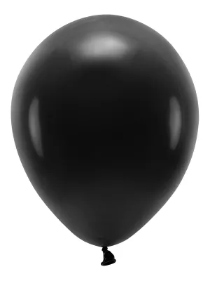 Balón pastel 26 cm - ČIERNY - ECO NATURAL FUN – balenie 1 kus, latex