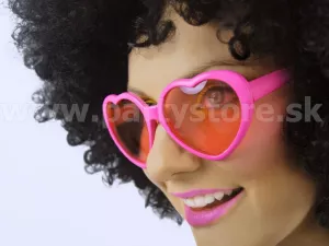 Okuliare - SRDCIA - ružové, plastové