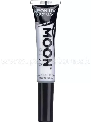 Špirála na vlasy - NEON UV MOON - BIELA, svieti pri UV, 15 ml
