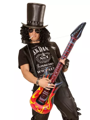 Gitara nafukovacia - ROCK STAR - dizajn plamene, 90 cm, PVC