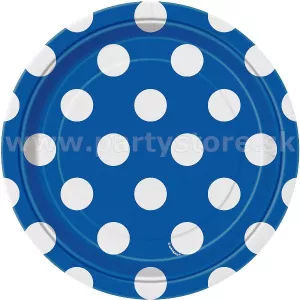 Taniere - RETRO BODKY - modré, priemer 18 cm, bal. 8 ks, papier