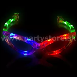 Okuliare svietiace LED - RAINBOW FUTURE - dúhové, detské, plast
