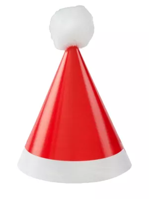 Klobúčiky - MINI SANTA POM POM - papier, balenie 8 ks