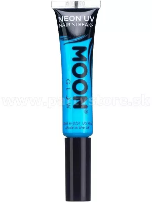 Špirála na vlasy - NEON UV MOON - MODRÁ, svieti pri UV, 15 ml