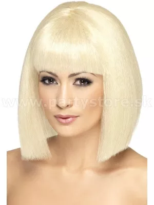 Parochňa - COQUETTE - blond, krátka 33 cm s ofinou, dámska