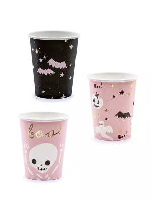 Poháre - BOO ! Mix 3 vzorov, 220 ml, bal. 6 ks, papier