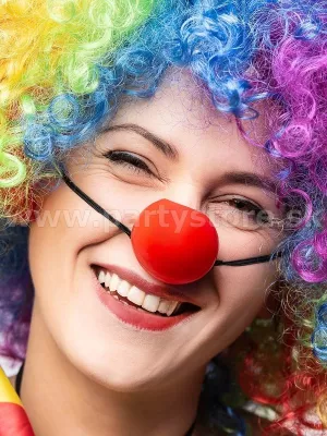 Nos - KLAUN - plastový na gumičke, červený