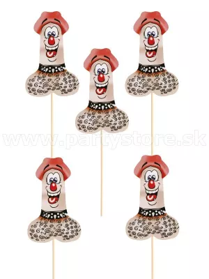 Dekorácia - ozdoba - PENIS WILLY ROCKER - 12,5 x 7,5 cm, balenie 6 ks