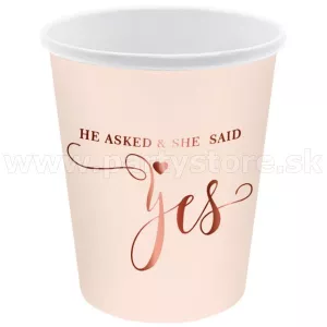 Poháre - SPÝTAL SA A ONA POVEDALA ÁNO - 220 ml bal. 6 ks, papier