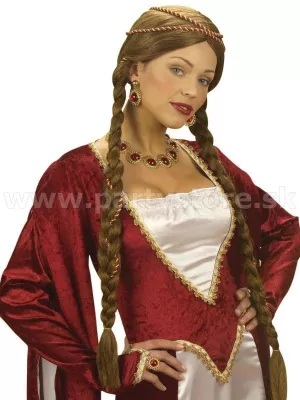 Parochňa - KRÁĽOVNÁ RENAISSANCE - hnedá, dámska, dĺžka 90 cm