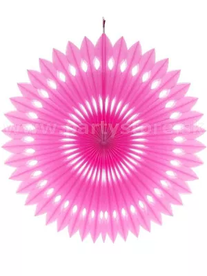 Dekorácia na zavesenie - ROZETA - ružová, priemer 40 cm