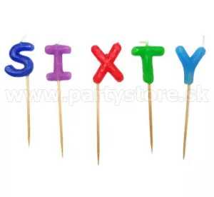 Sviečky - SIXTY - set 5 ks
