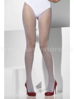 Pančuchy sieťované - SEXY BURLESQUE - mini oko, biele, dámske