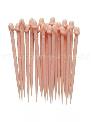 Napichovadlá koktail - PENIS WILLY - dĺžka 6,5 cm bal 20ks plast