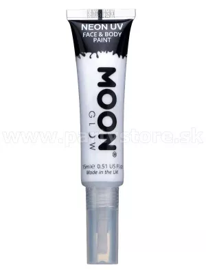 Farba na tvár a telo - NEON UV MOON - BIELA, svieti pri UV,15 ml
