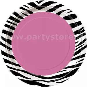 Taniere - ZEBRA DESIGN - priemer 18 cm, bal. 8 ks, papier