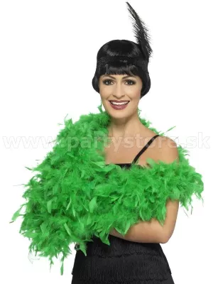 Boa - DELUXE - smaragd zelené, 80 gram. dĺžka 180 cm originálne perie