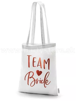 Taška darčeková - TEAM BRIDE - 39 x 42 cm, 100% bavlna