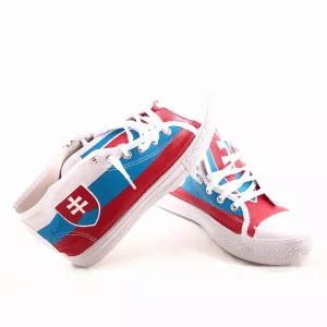 Tenisky športové - SLOVAKIA FAN - bielo modro červené veľkosť 44