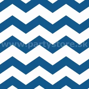 Obrúsky - VLNKY - modro - biele, 33 x 33 cm, bal. 16 ks