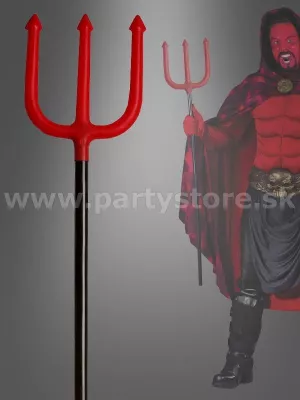 Vidly trojzubec - DIABOL - červeno čierne, 110 cm, plast PVC