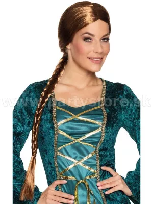 Parochňa - LADY CATHERINE - hnedá, zapletená do vrkoča, dámska