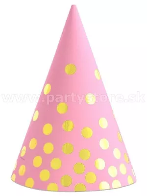 Klobúčiky - SIMPLE ELEGANCE - výška 16 cm, ružové, 6 ks, papier