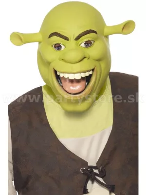 Maska - SHREK - zelená, celohlavová, latex