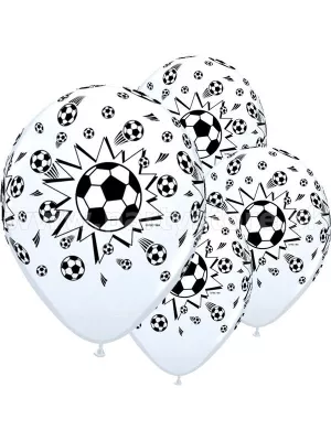 Balón pastel 28 cm - FUTBALOVÉ LOPTY CLASSIC - bielo čierny, 6 ks