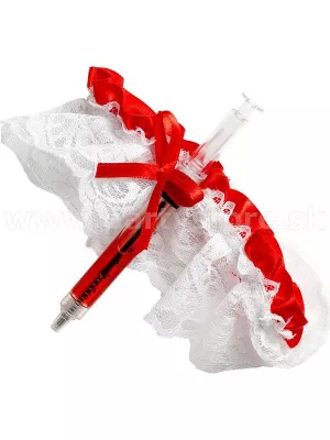 Podväzok - ZDRAVOTNÁ SESTRA - s injekčnou striekačkou ( kuličkov