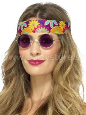 Okuliare - HIPPIE RETRO LENNON STYLE 60s - fialové, kovový rám