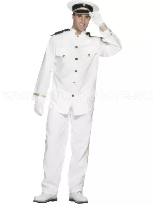 Kostým - KAPITÁN ROYAL NAVY RANKS - biely, pánsky