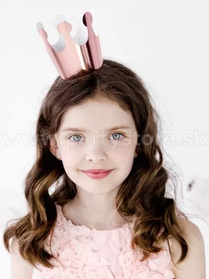 Korunka - MINI PRINCESS - zlato ružová, balenie 6 ks, papier