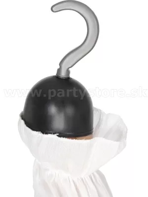 Hák na ruku pirátsky - MORSKÝ VLK - šedo čierny, plast