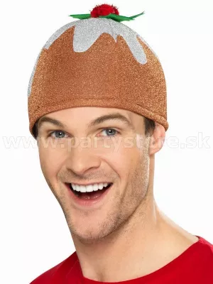 Čiapka - PUDING VIANOČNÝ - s polevou, hnedá, unisex