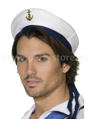 Čiapka - PLAVČÍK - ROYAL NAVY- TROPICS - bielo modrá so stužkami