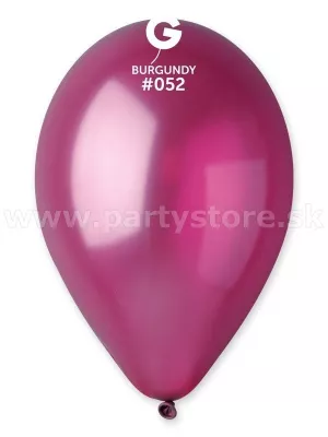 Balón metal 26 cm - BORDOVÝ - latex