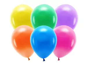 Balón pastel 26 cm – FAREBNÝ MIX - ECO NATURAL FUN – 10 ks, latex
