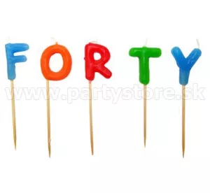 Sviečky - FORTY - set 5 ks