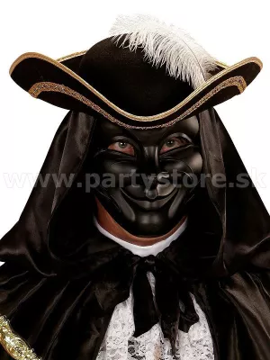 Maska - škraboška - DARK VENETIAN MAN - čierna, pánska